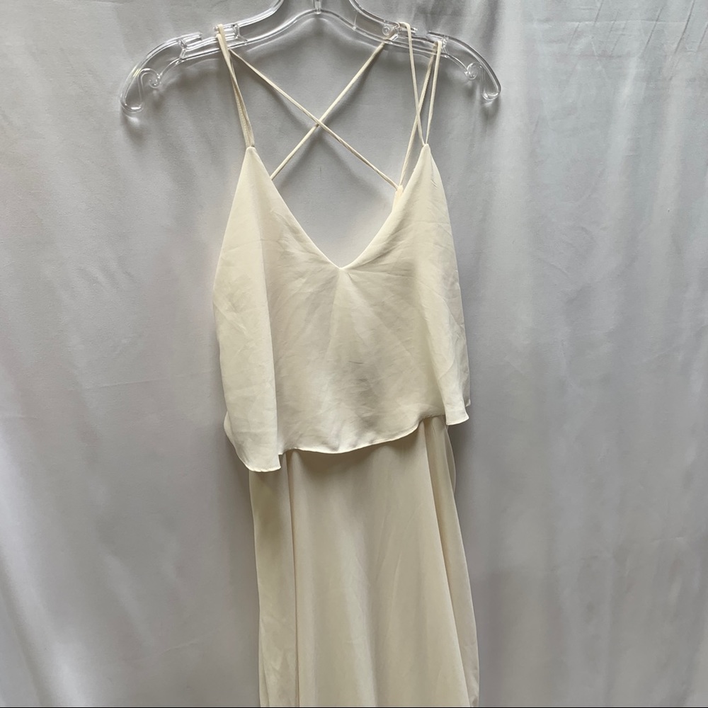 Zara Basic Maxi Chiffon Spaghetti Straps Dress Si… - image 1